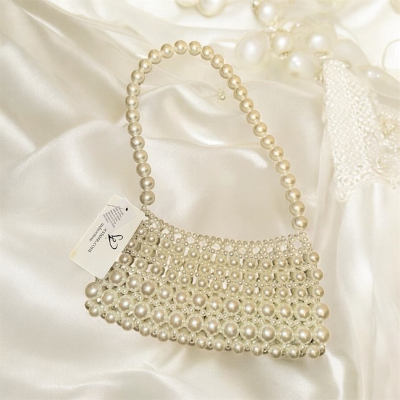 Handbags - Elegant Pearl Beaded Handbag